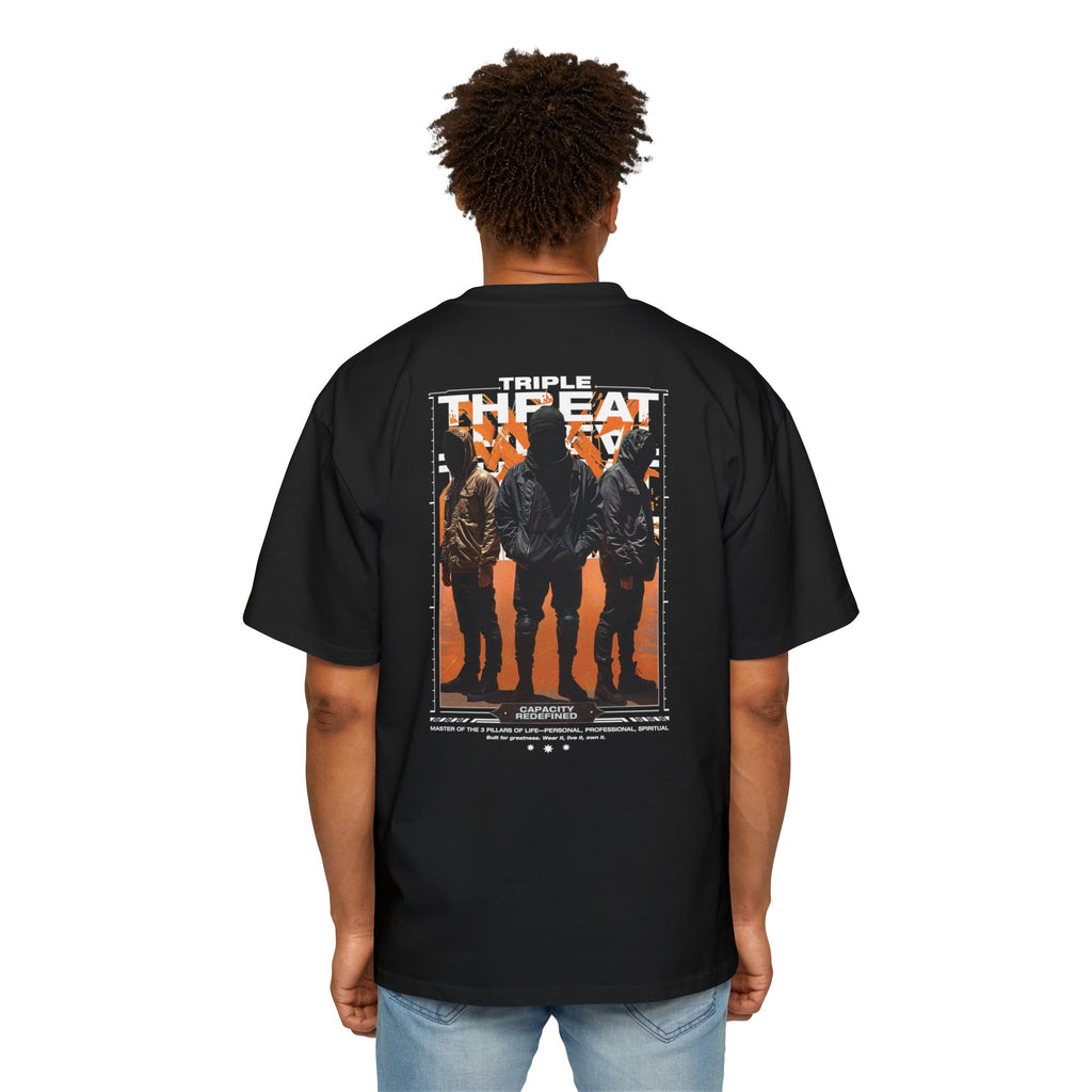 Graphic Tee — “Purpose” Front & Triple Threat Movie Poster Back
