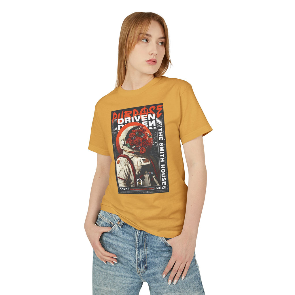 Purpose Driven Astronaut Tee, Unisex Graphic Shirt, Vintage Style T-Shirt, Casual Wear, Gift for Space Lovers, Motivational Apparel