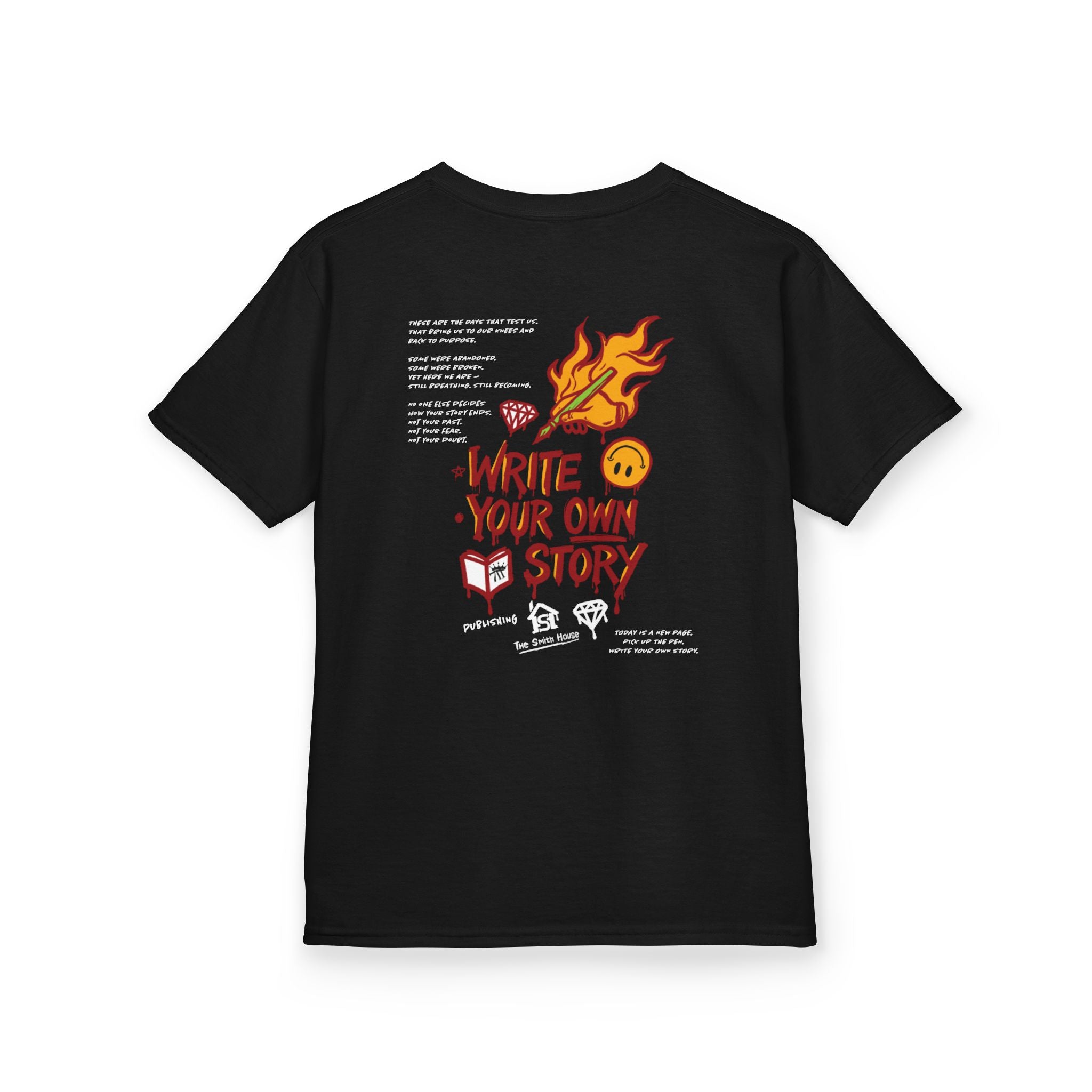 Empowering Kids Tee — "Write Your Own Story" Motivational Graphic T-Shirt