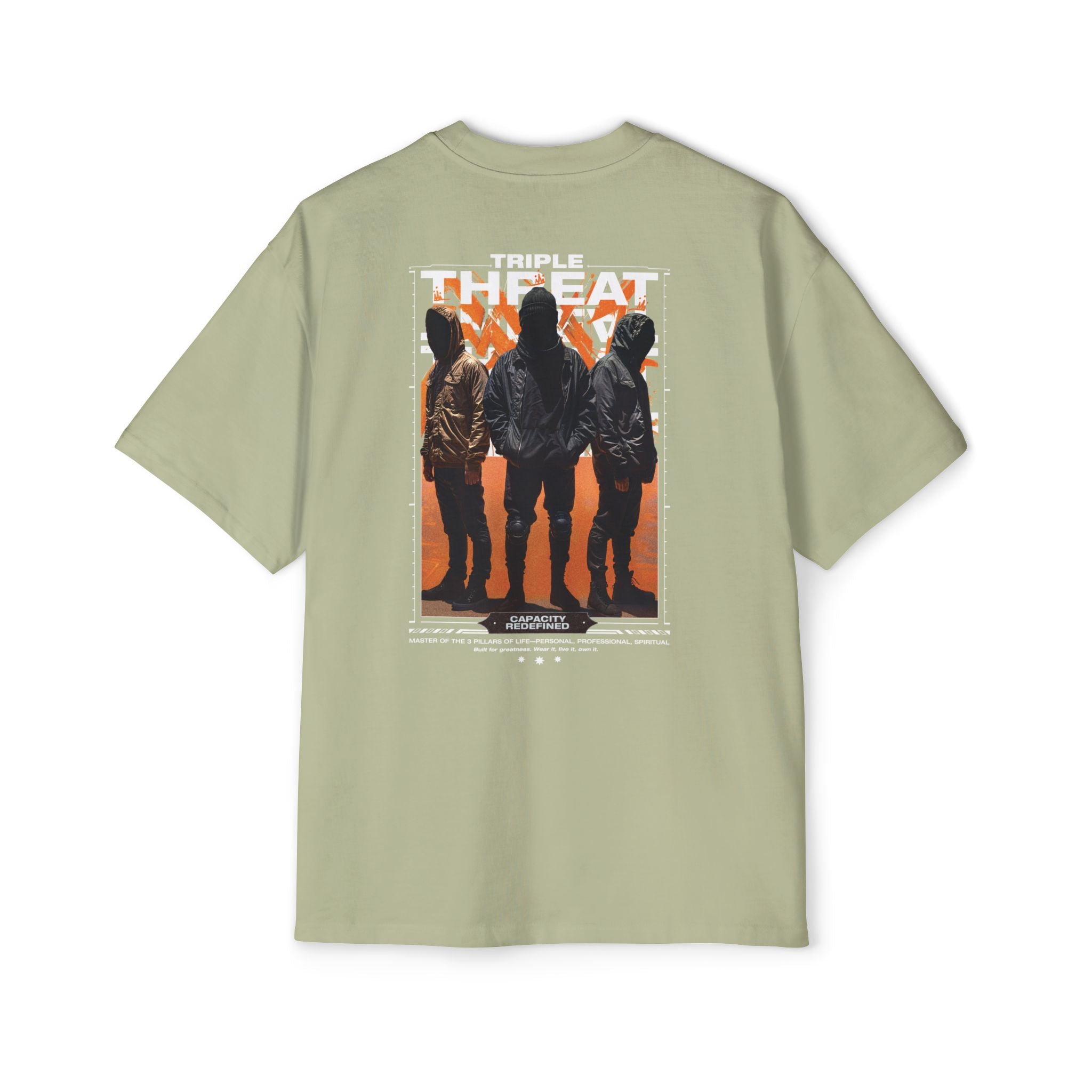 Graphic Tee — “Purpose” Front & Triple Threat Movie Poster Back