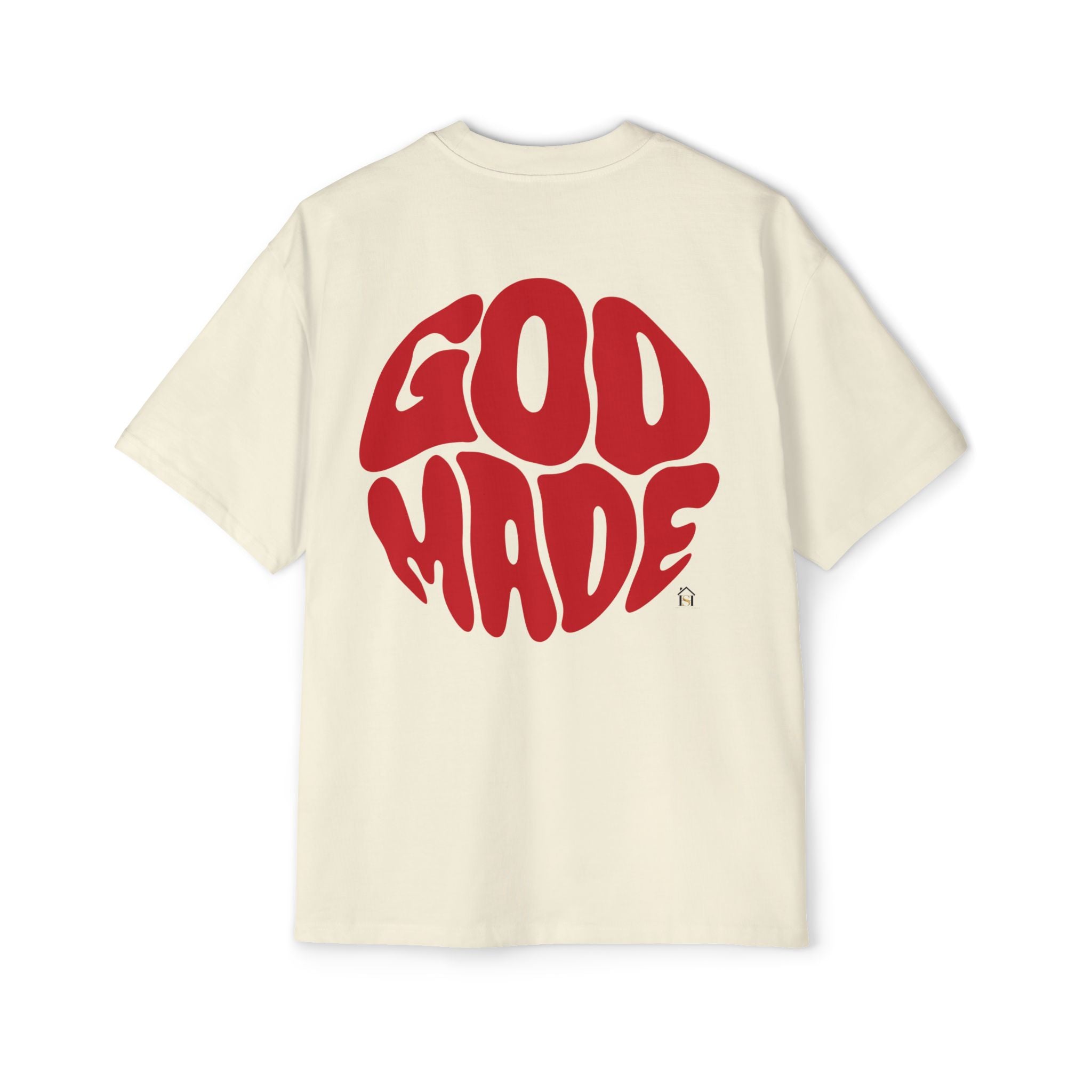 God Made Men's Heavy Oversized Tee, Casual Streetwear, Trendy Graphic Shirt, Unisex Gift, Everyday Comfort, Statement Tee