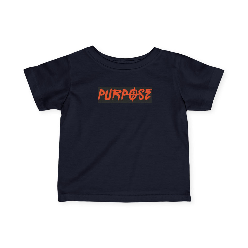 Stylish Purpose Infant Fine Jersey Tee - Trendy Baby Shirt with Bold Graphic Design