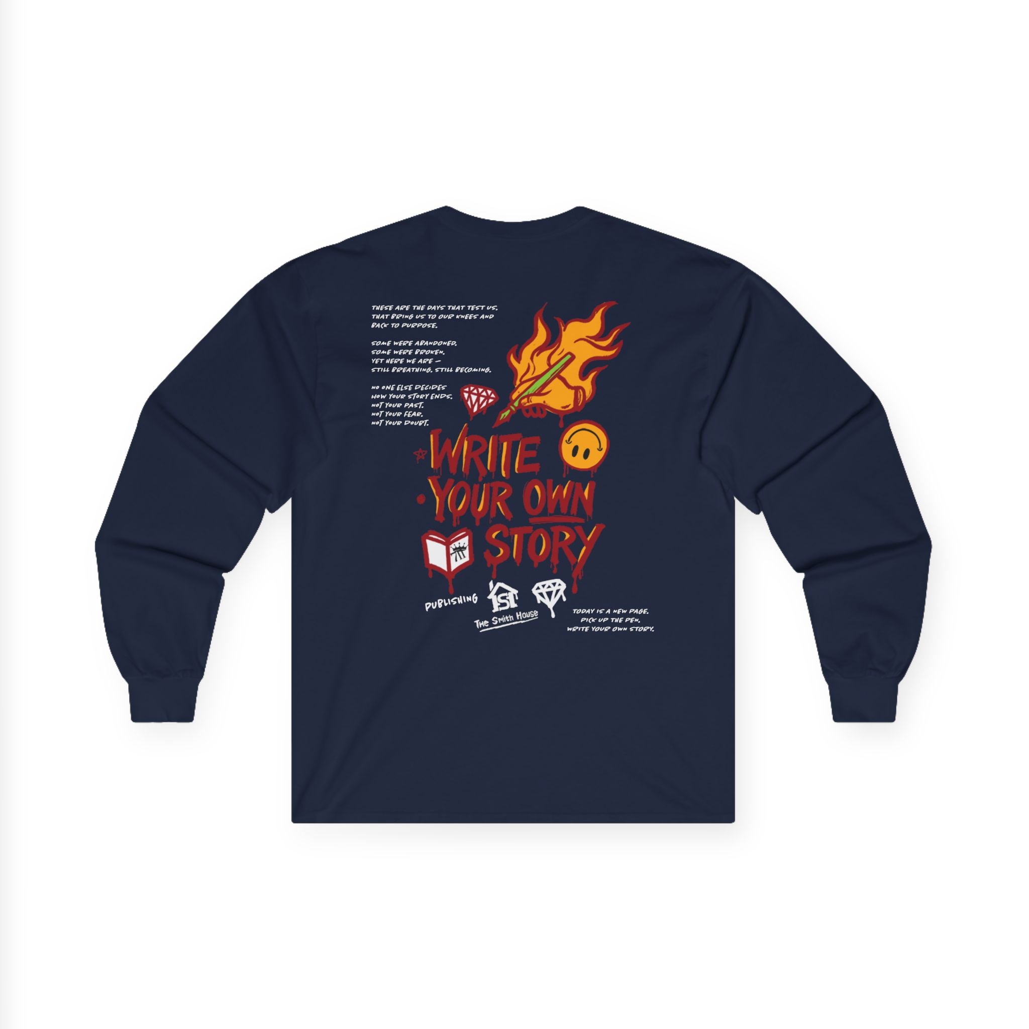 Write Your Own Story Long Sleeve Tee — Inspirational Graphic Cotton Shirt