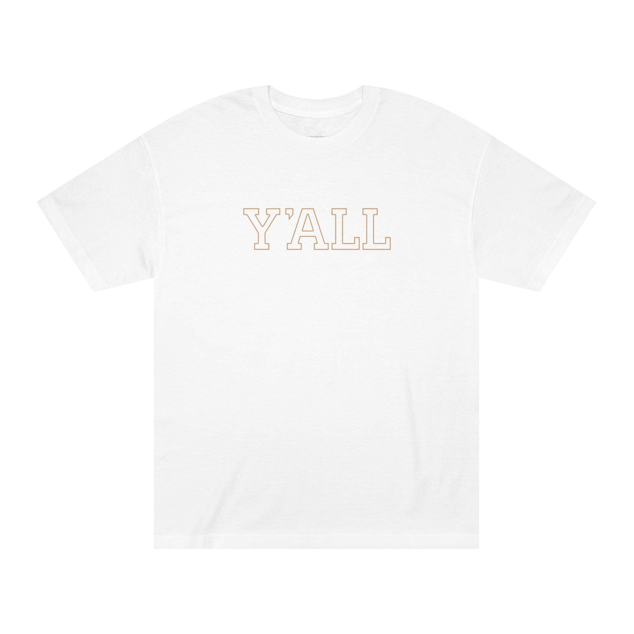 Y'ALL Tee — Minimal Micro Logo Cotton T-Shirt