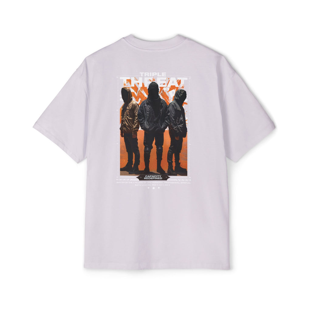 Graphic Tee — “Purpose” Front & Triple Threat Movie Poster Back