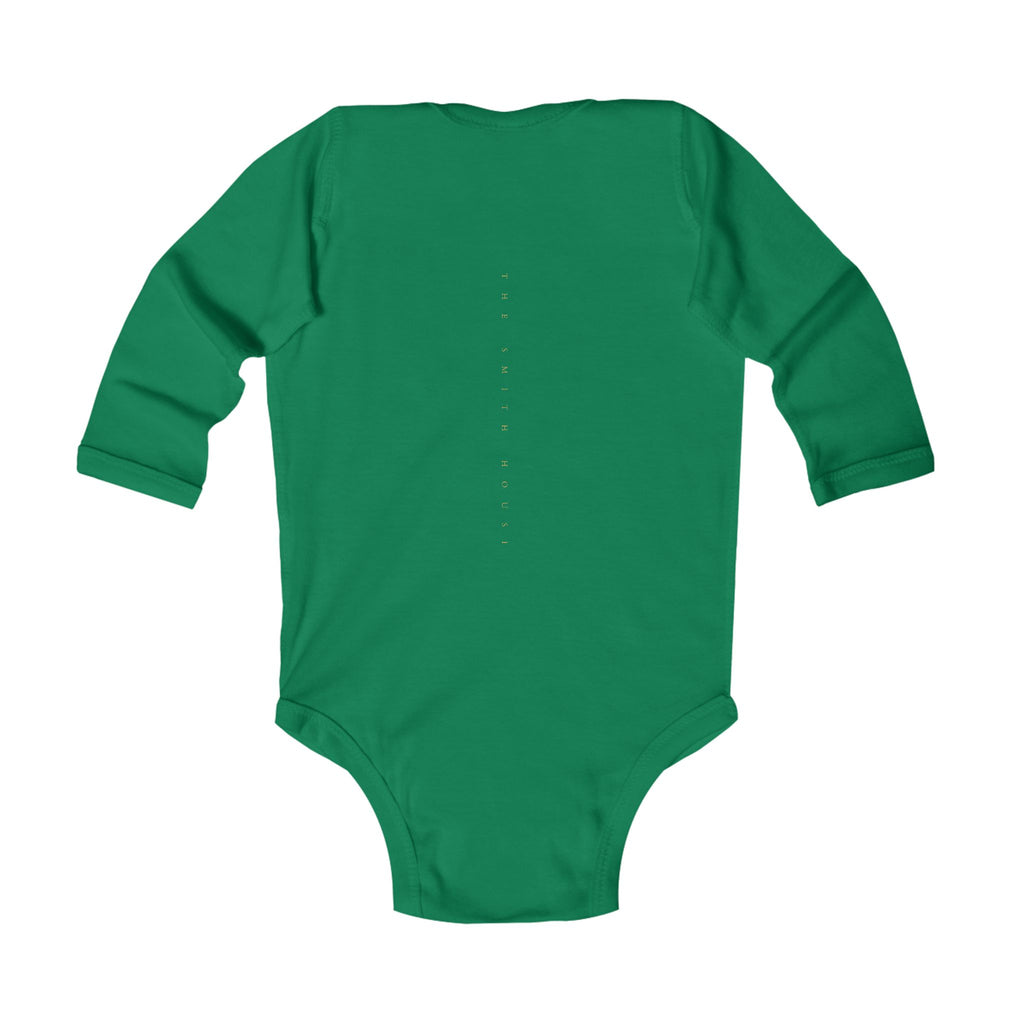 Infant Bodysuit - "God Made" Red Graphic Baby Onesie (Long Sleeve)