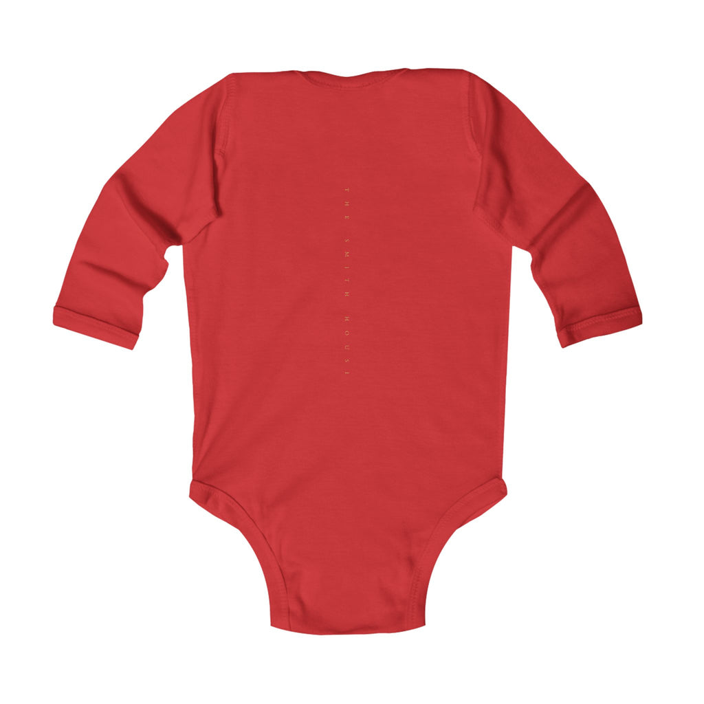 Infant Bodysuit - "God Made" Red Graphic Baby Onesie (Long Sleeve)