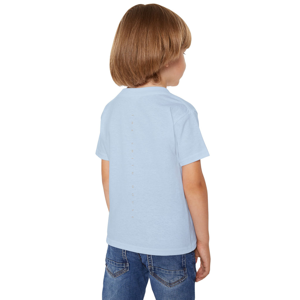 Toddler T-Shirt — "God Made" Red Retro Script Kids Tee
