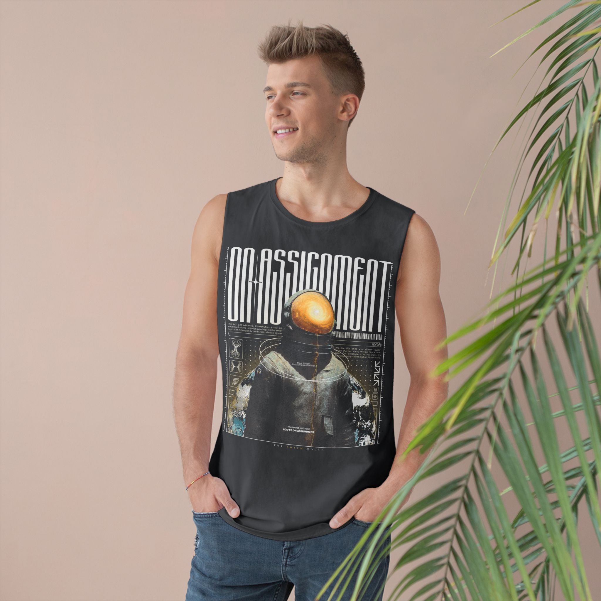 Astro-Inspired Unisex Tank Top, Graphic Sleeveless Shirt, Casual Summer Wear, Perfect Gift for Space Lovers, Festival Attire