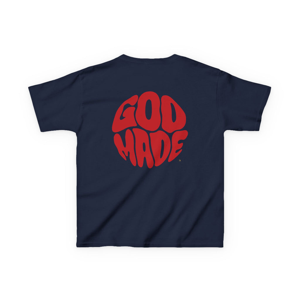Kids Graphic Tee - 'God Made' Design, Perfect for Birthdays, Family Events, Everyday Wear, Unisex, Playful Style