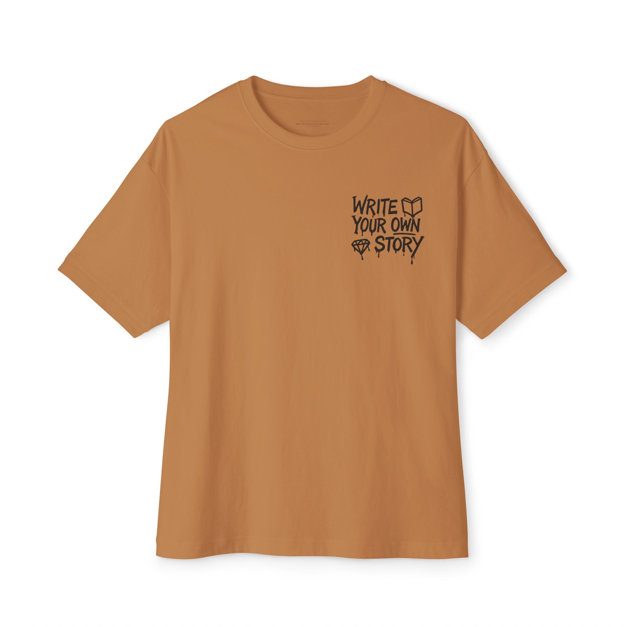 Unisex Oversized Boxy Tee - Write Your Own Story, Casual Tee, Inspirational Shirt, Gift for Writers, Summer Fashion, Relaxed Fit