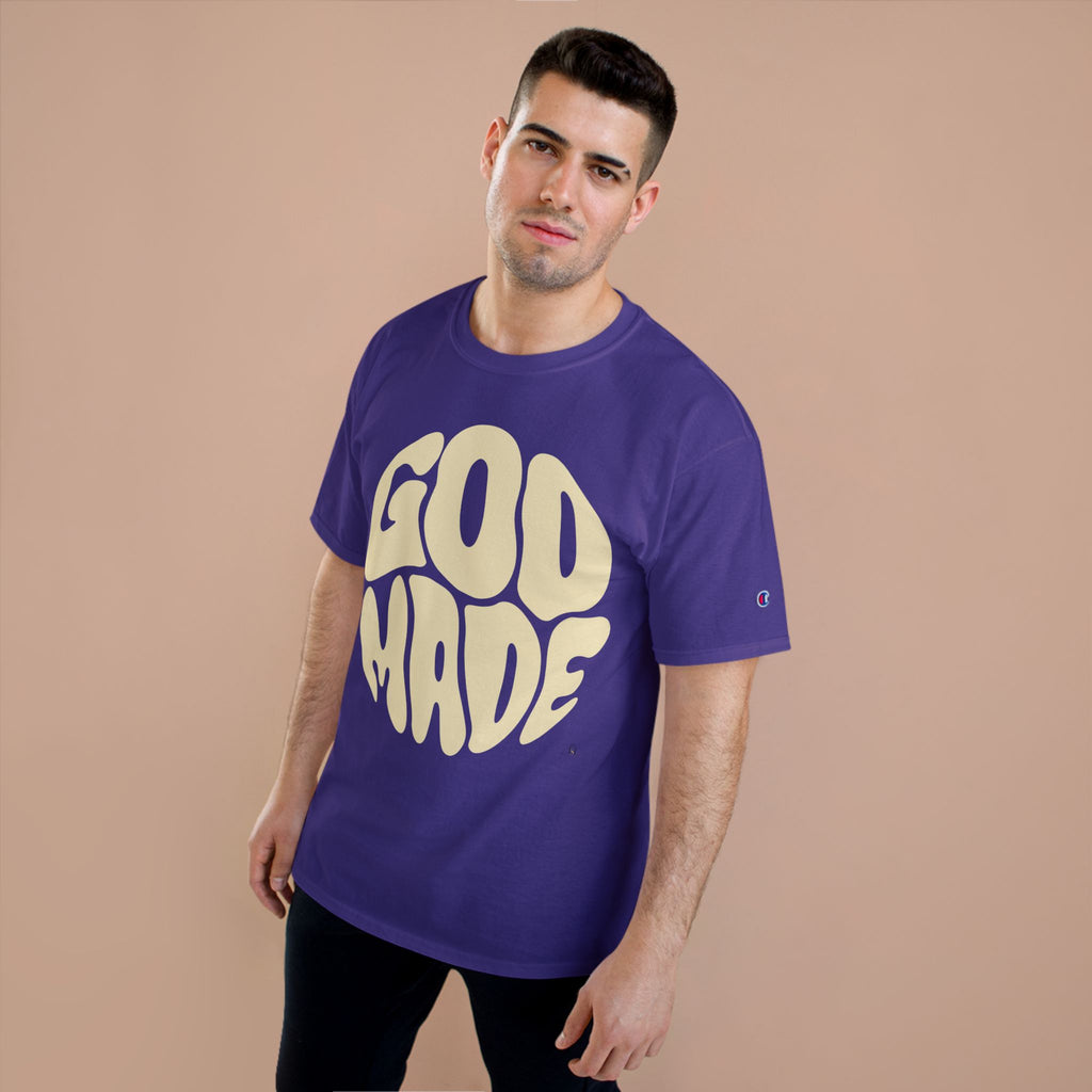 God Made Champion T-Shirt, Casual Wear, Gift for Believers, Inspirational Tee, Everyday Comfort