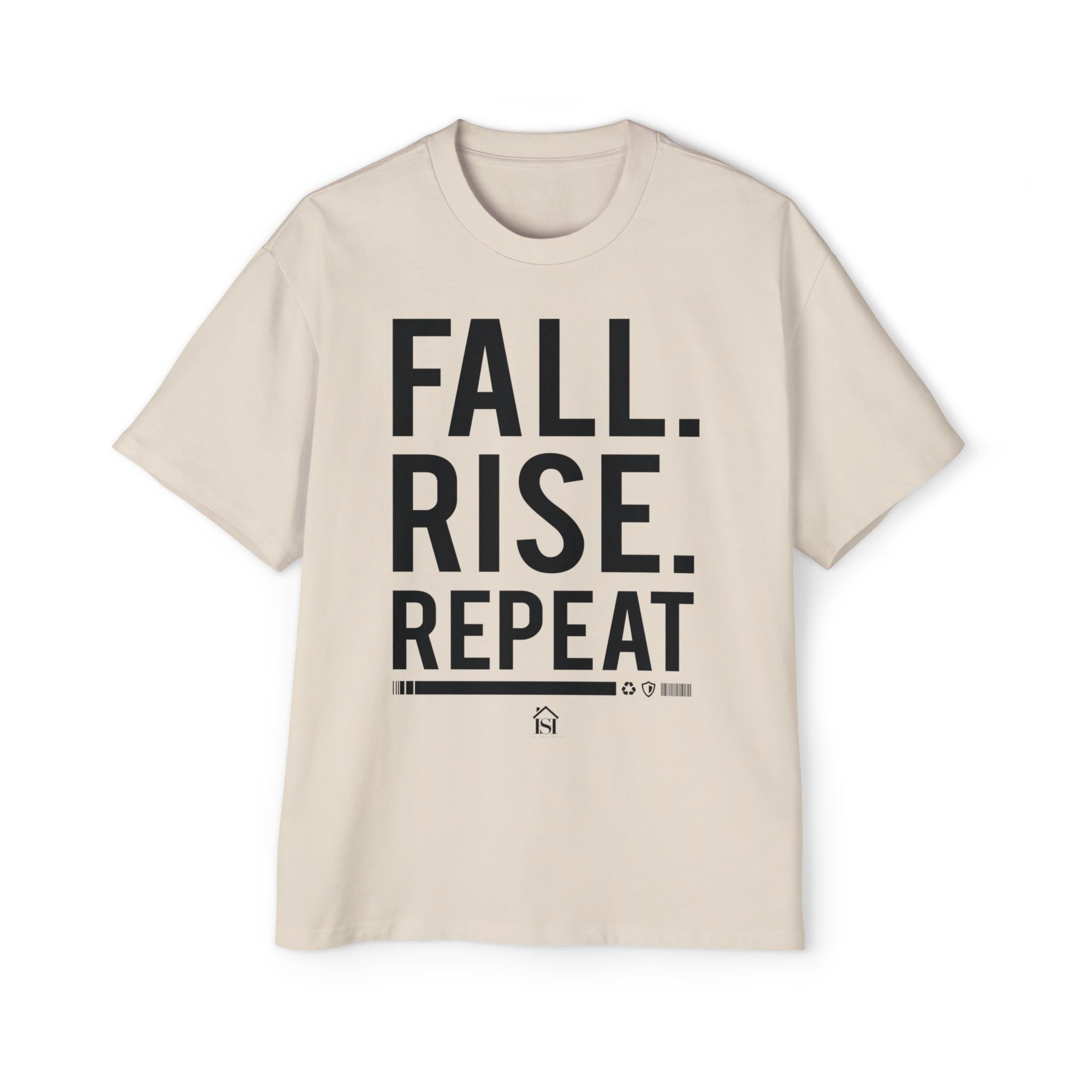 Men's Motivational Oversized Tee - Fall. Rise. Repeat. | Casual Streetwear, Gift for Him, Inspirational Shirt, Relaxed Fit Tee, [...]