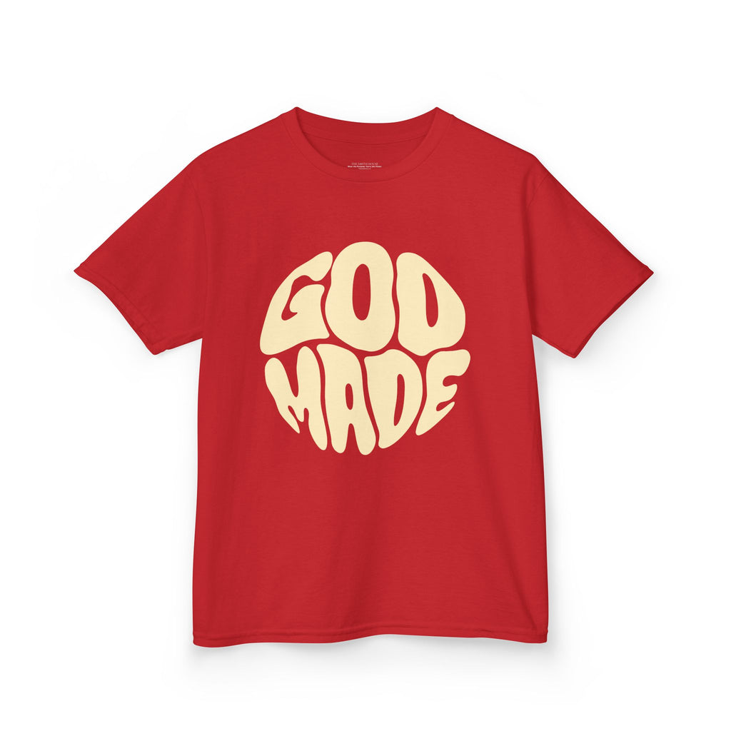 Kids God Made Tee - Fun & Faithful Cotton T-Shirt, Perfect for Birthdays, Holidays, Everyday Wear, Gift for Kids