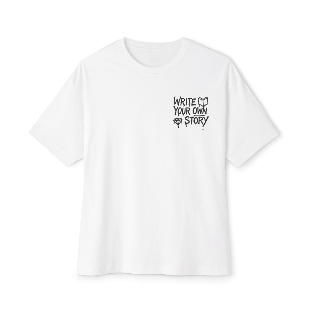 Unisex Oversized Boxy Tee - Write Your Own Story, Casual Tee, Inspirational Shirt, Gift for Writers, Summer Fashion, Relaxed Fit