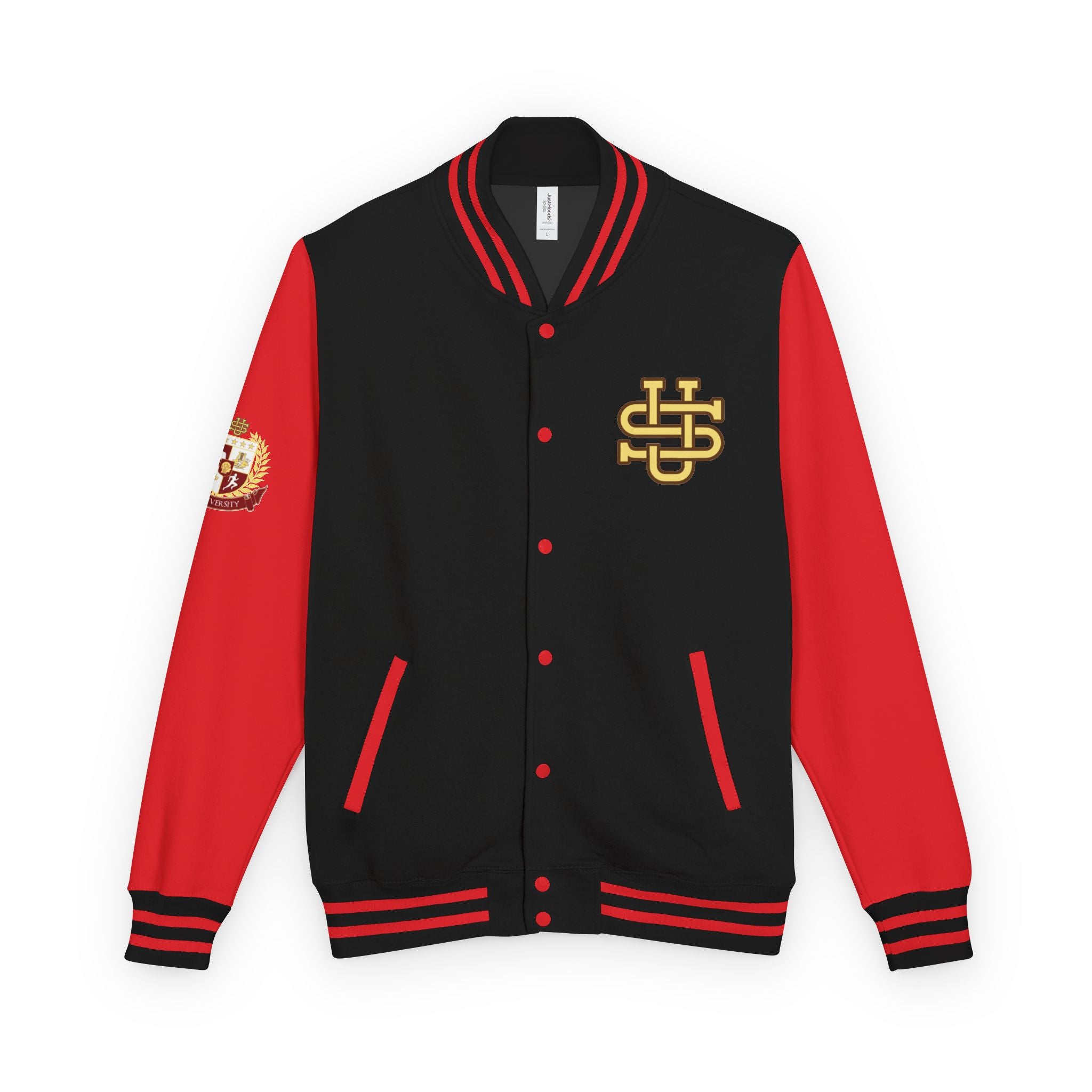 Letterman Jacket — JS University Varsity Letterman Jacket with Script Back Logo