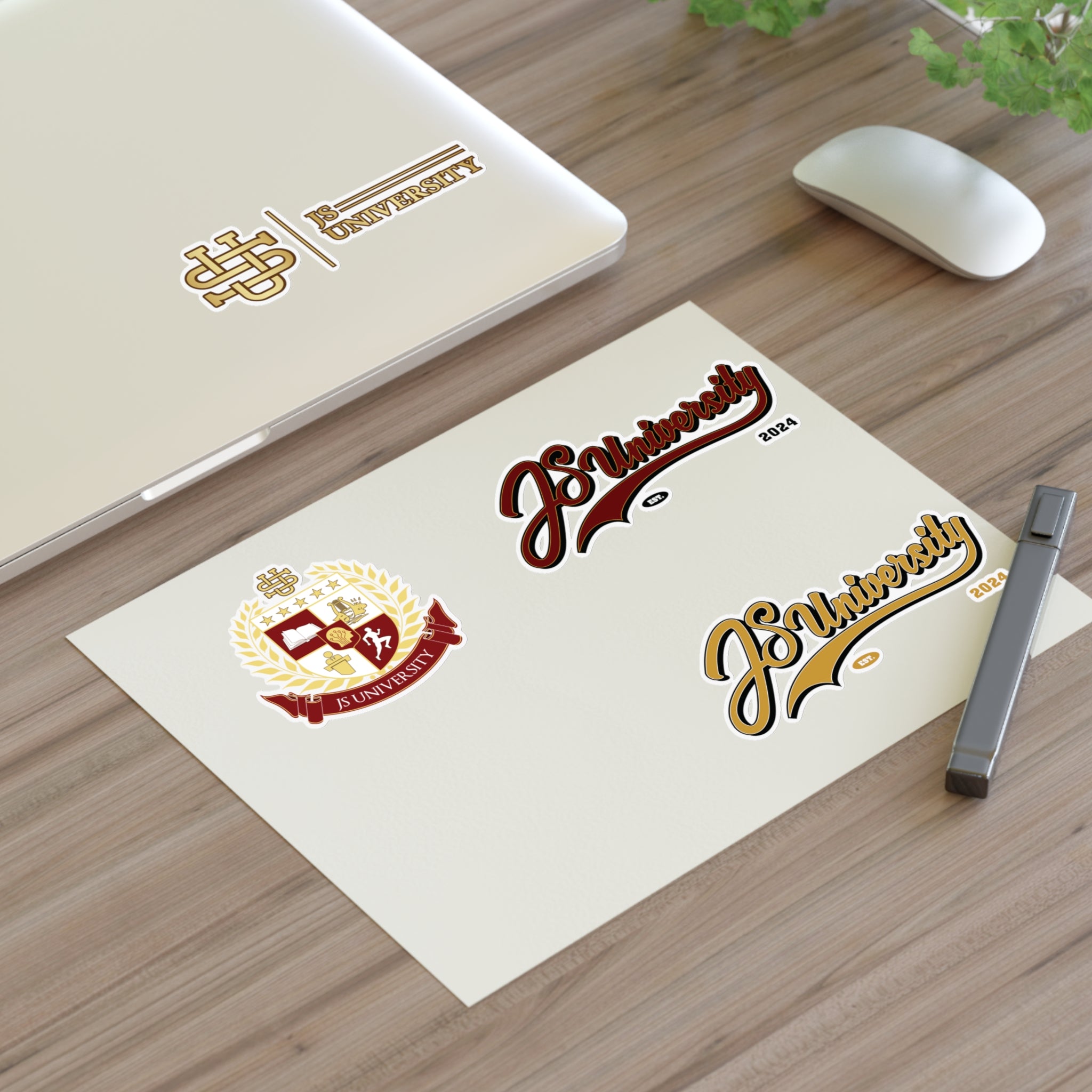 JS University Sticker Sheets - College Spirit Stickers for Students & Alumni