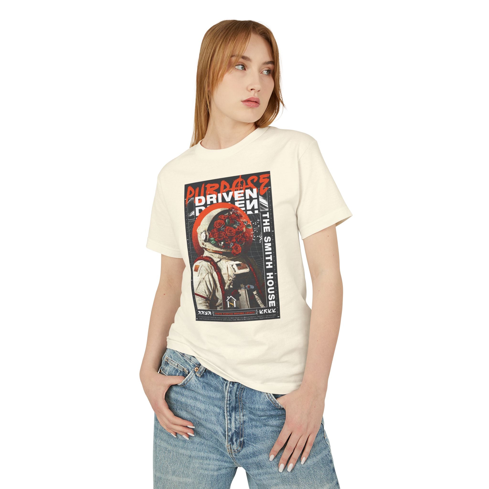 Purpose Driven Astronaut Tee, Unisex Graphic Shirt, Vintage Style T-Shirt, Casual Wear, Gift for Space Lovers, Motivational Apparel