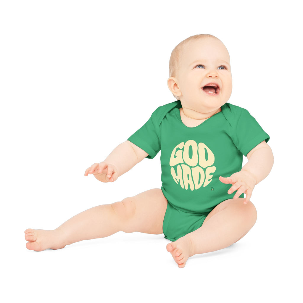 Baby Bodysuit — "God Made" Organic Short Sleeve Infant Onesie