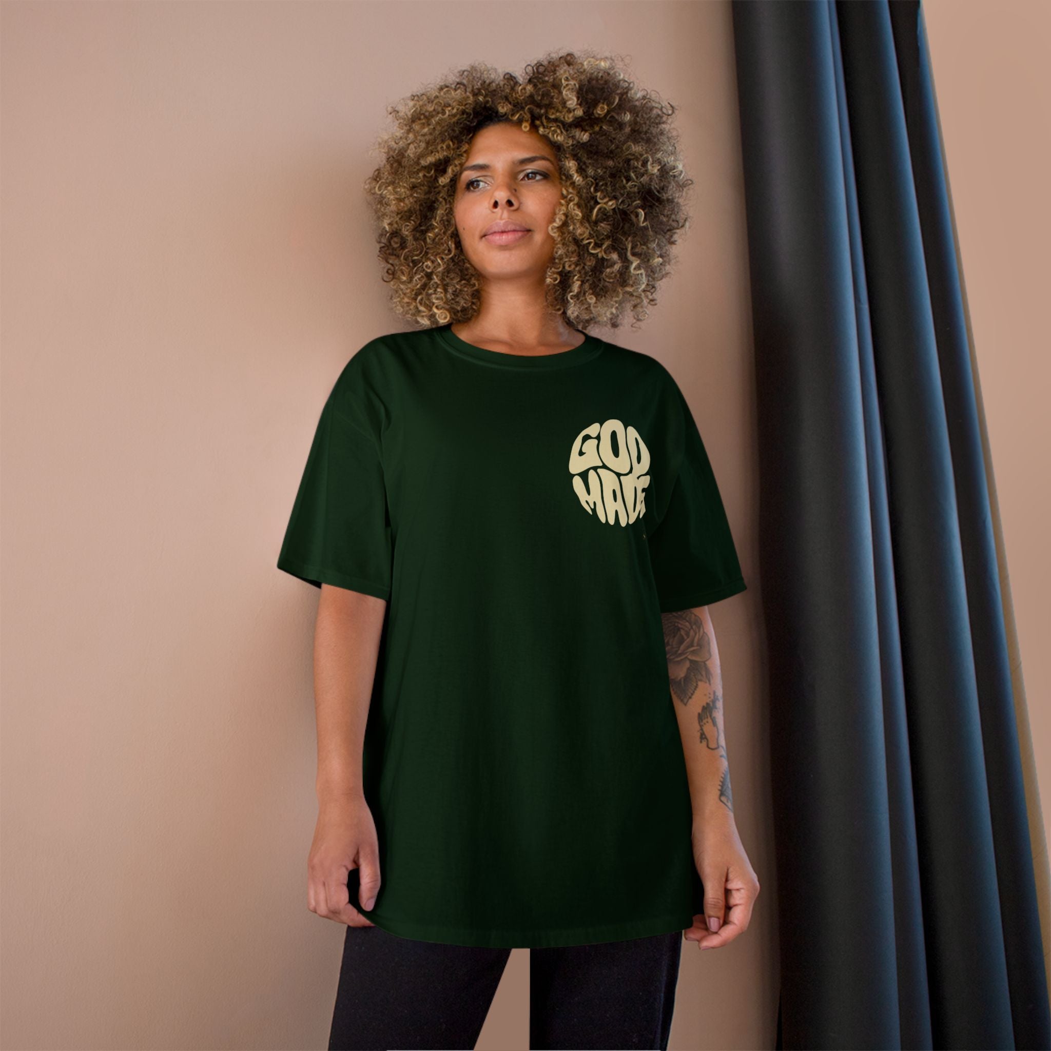 God Made Champion T-Shirt, Casual Wear, Gift for Believers, Inspirational Tee, Everyday Comfort