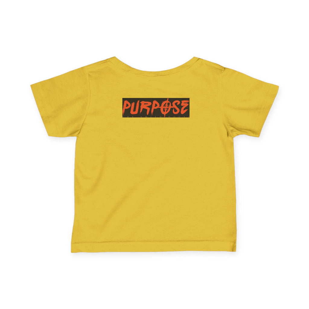 Stylish Purpose Infant Fine Jersey Tee - Trendy Baby Shirt with Bold Graphic Design