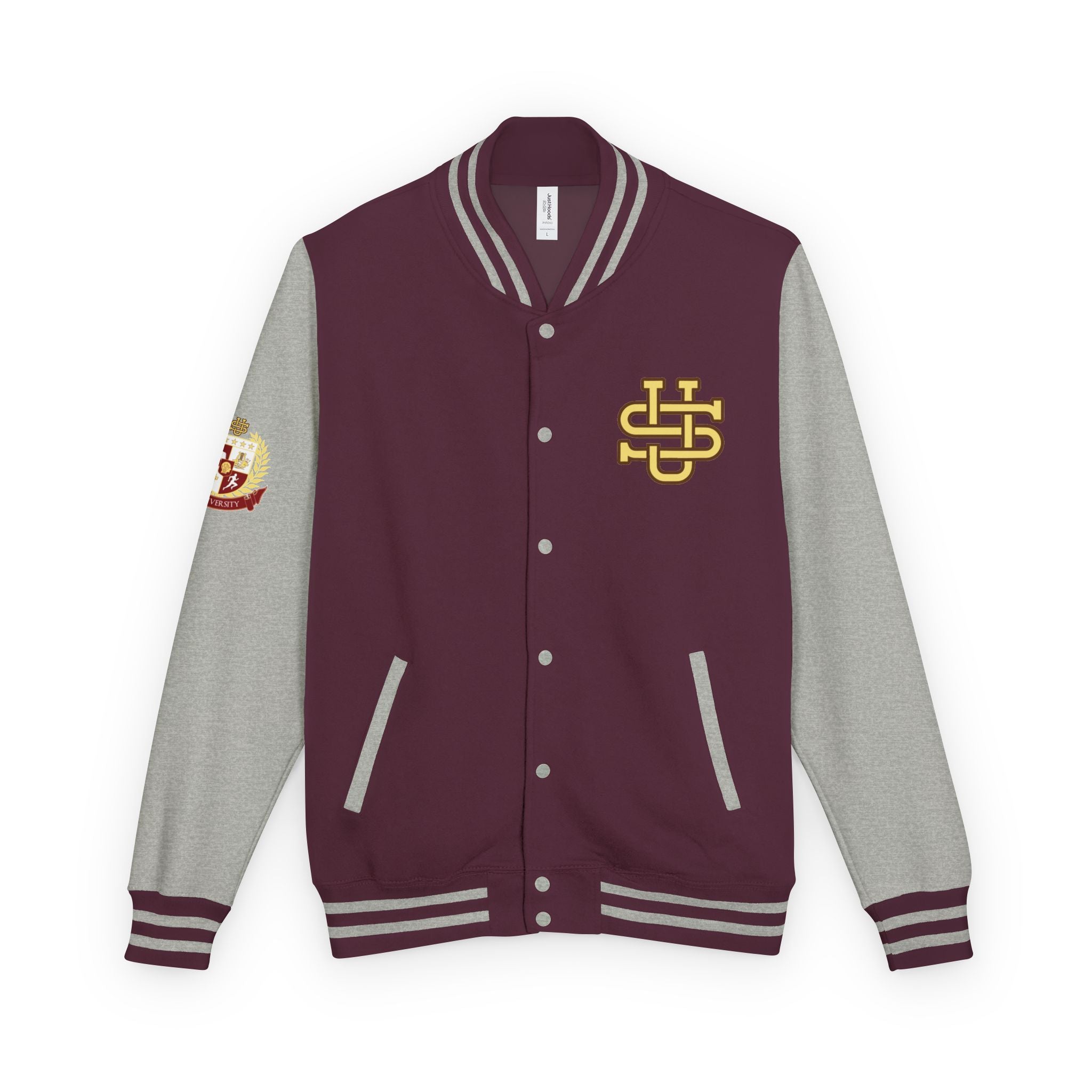 Letterman Jacket — JS University Varsity Letterman Jacket with Script Back Logo