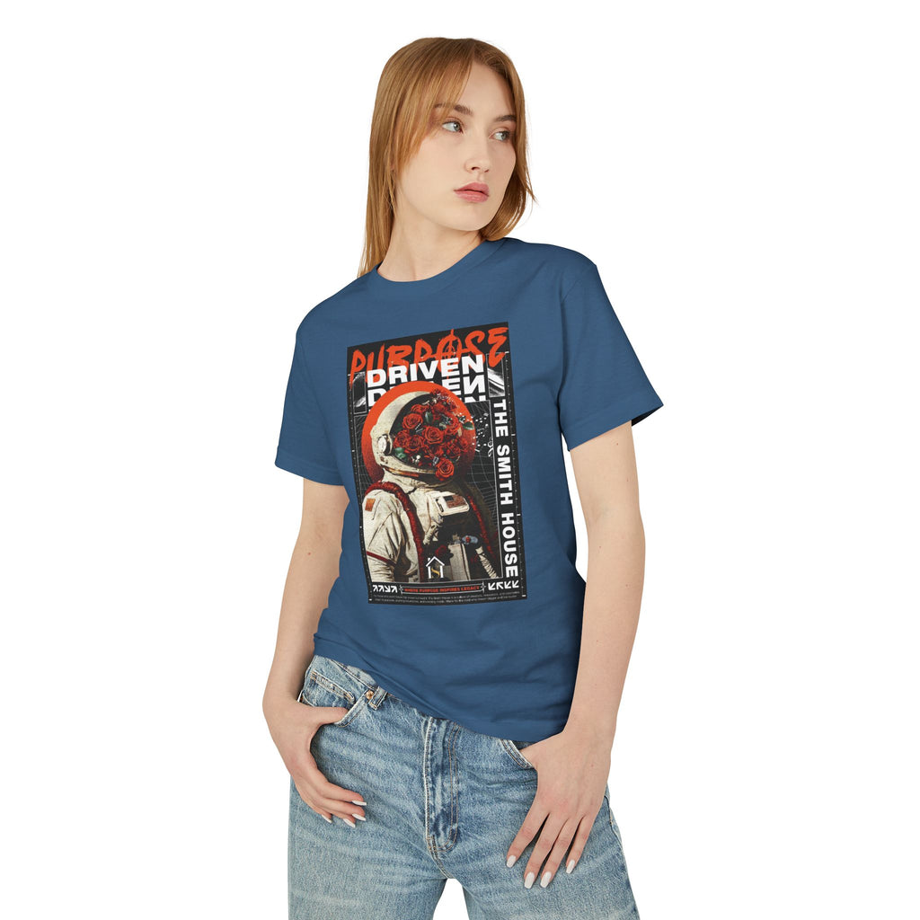 Purpose Driven Astronaut Tee, Unisex Graphic Shirt, Vintage Style T-Shirt, Casual Wear, Gift for Space Lovers, Motivational Apparel