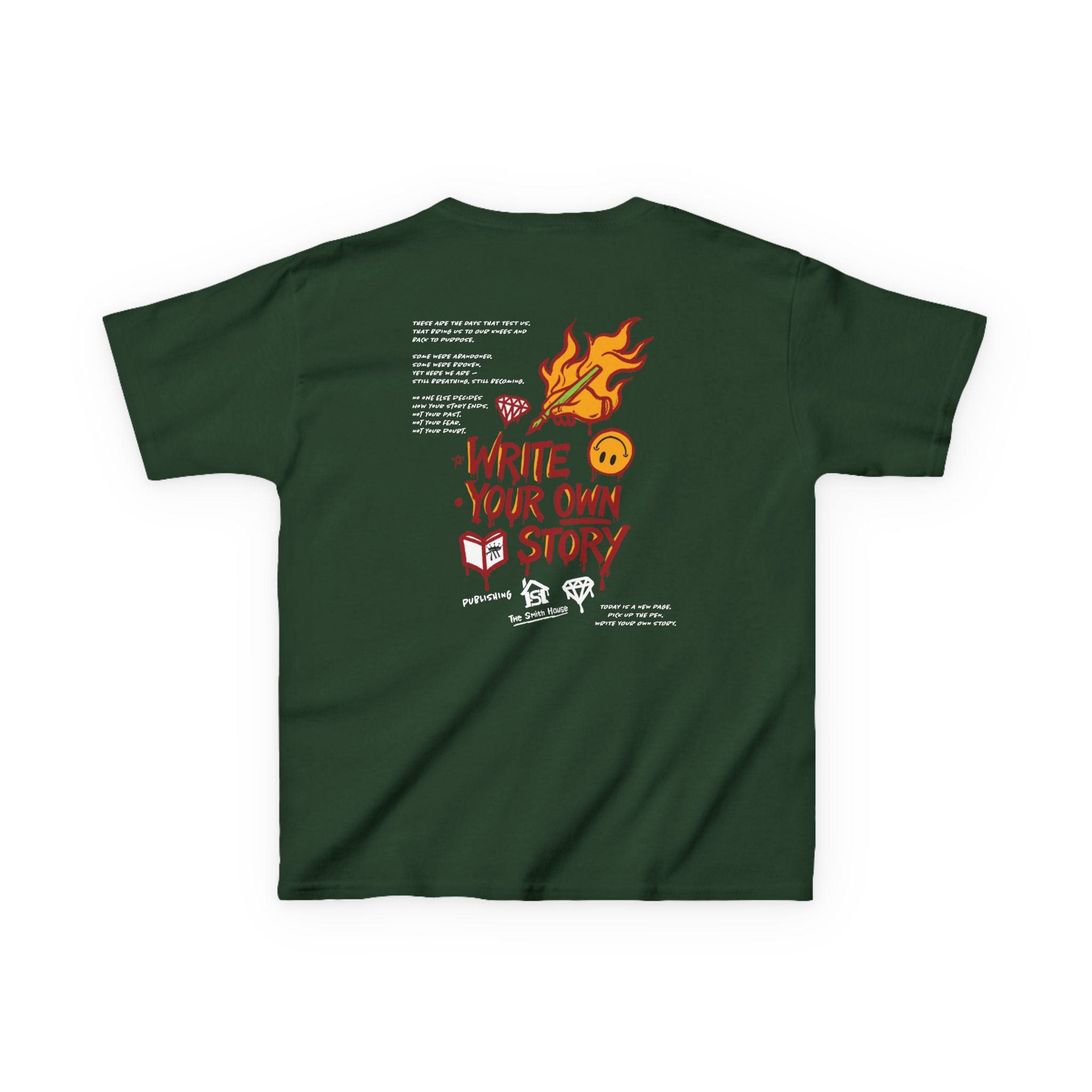 Empowering Kids Tee — "Write Your Own Story" Motivational Graphic T-Shirt