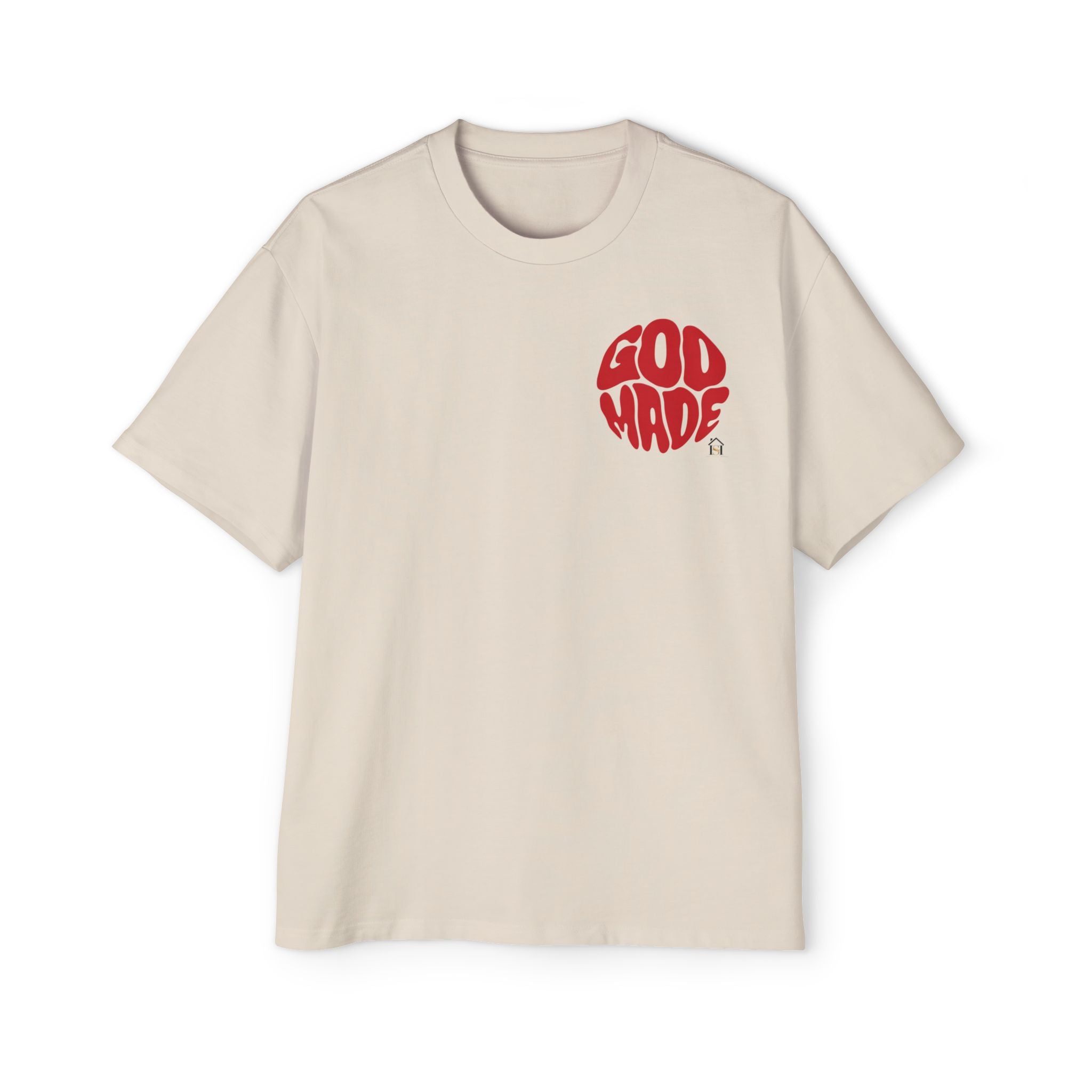 God Made Men's Heavy Oversized Tee, Casual Streetwear, Trendy Graphic Shirt, Unisex Gift, Everyday Comfort, Statement Tee