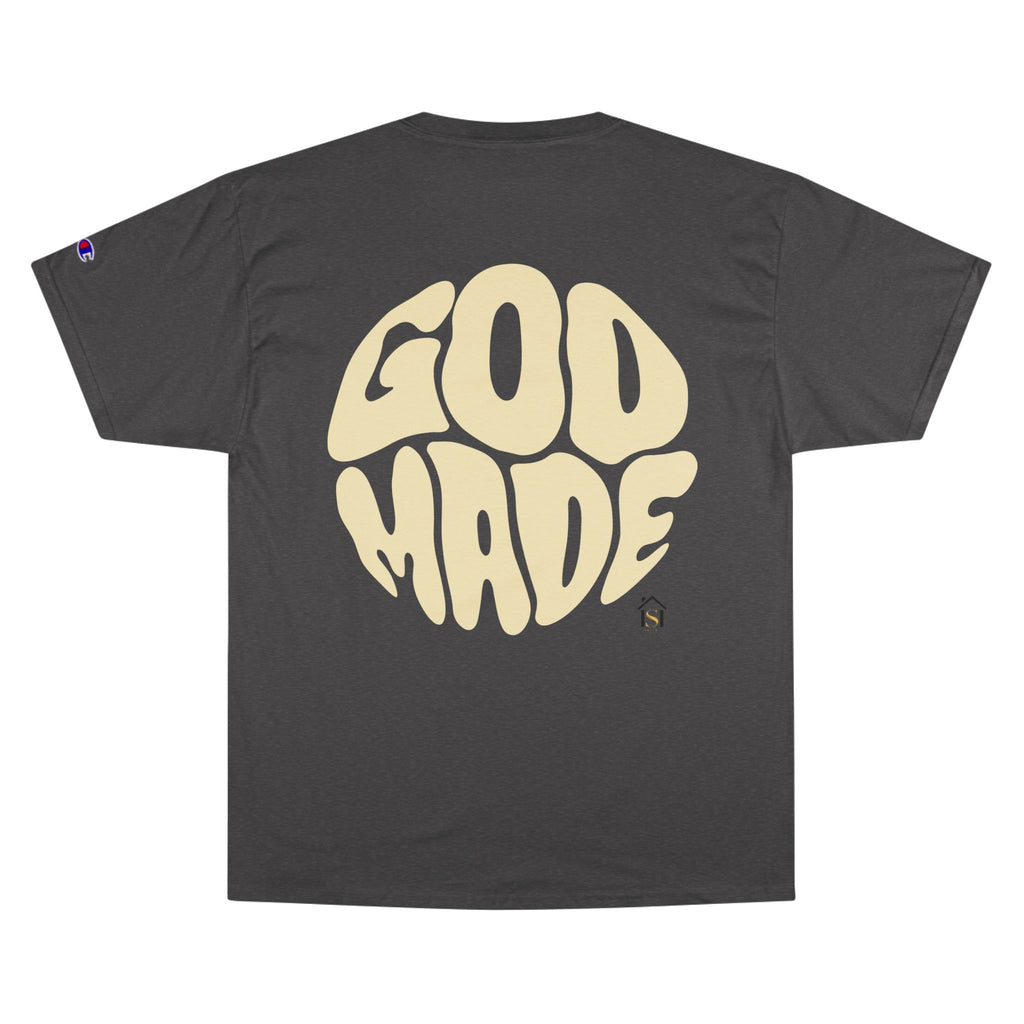 God Made Champion T-Shirt, Casual Wear, Gift for Believers, Inspirational Tee, Everyday Comfort