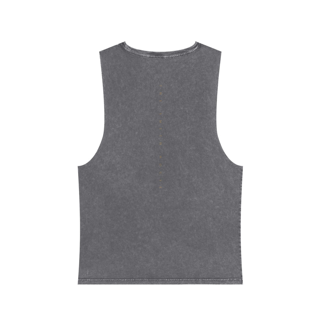 Unisex Stonewash Tank Top, Retro Graphic Tee, God Made Design, Casual Summer Wear, Gift for Friends, Spiritual Apparel