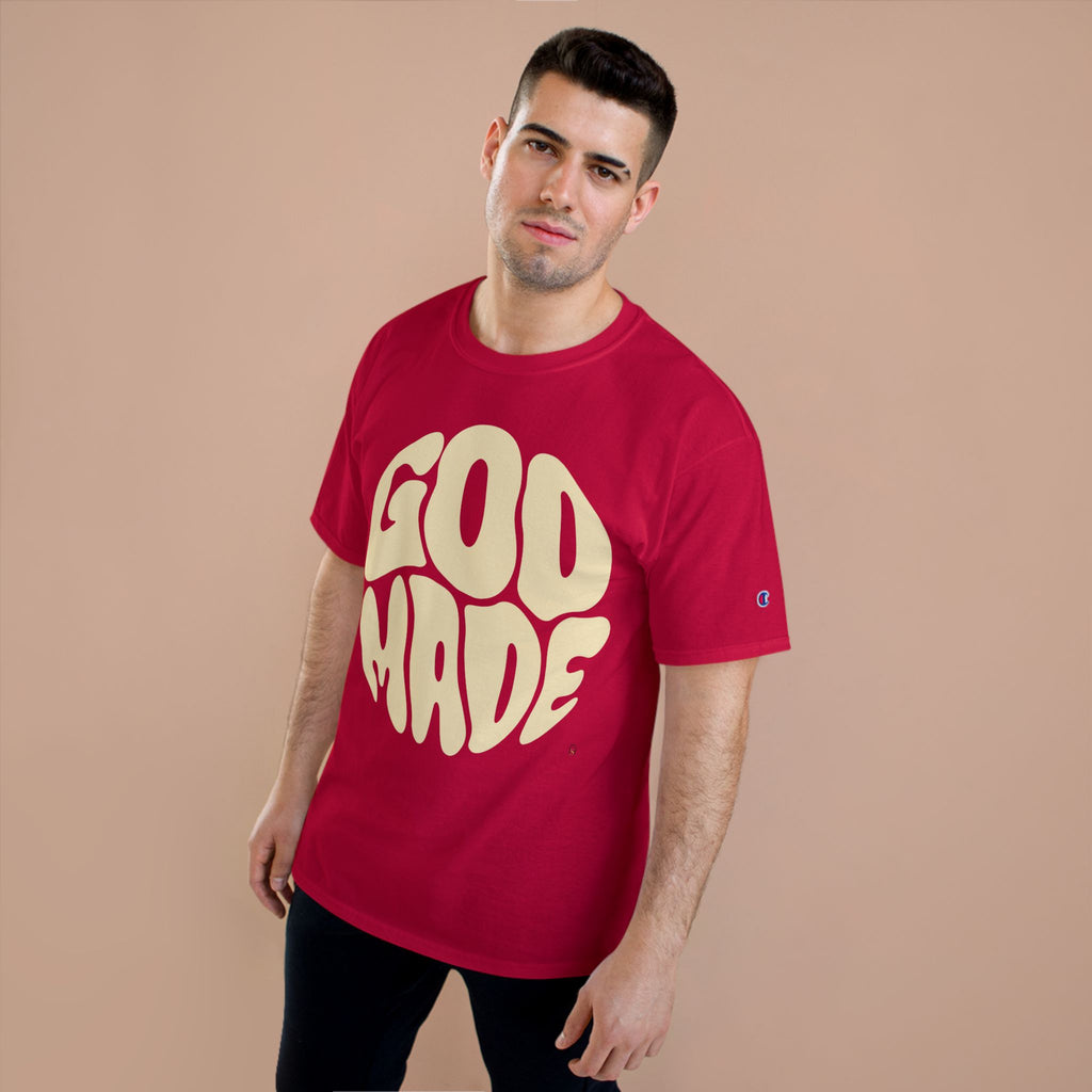 God Made Champion T-Shirt, Casual Wear, Gift for Believers, Inspirational Tee, Everyday Comfort