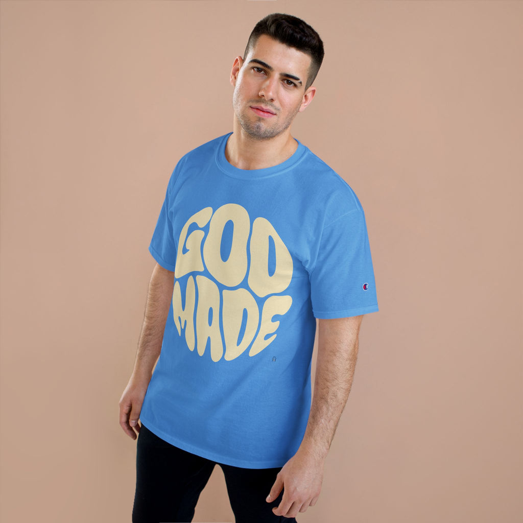 God Made Champion T-Shirt, Casual Wear, Gift for Believers, Inspirational Tee, Everyday Comfort